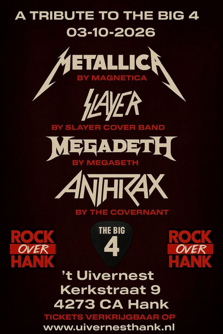 Tribute to the Big 4 — muziek in Oosterhout