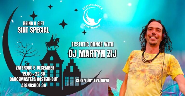 Ecstatic Dance Oosterhout met DJ Martyn Zij — muziek in Oosterhout