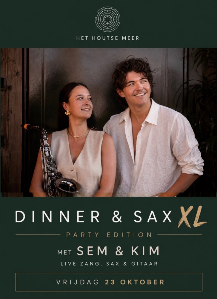 Dinner & Sax XL Party Edition met Sem & Kim — muziek in Oosterhout